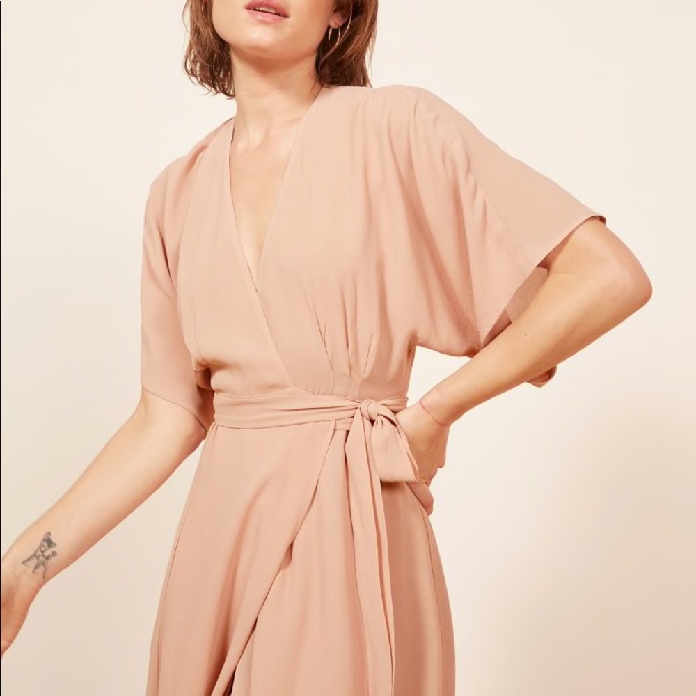 NWOT Reformation Winslow Dress in Blush - Picture 2 of 6